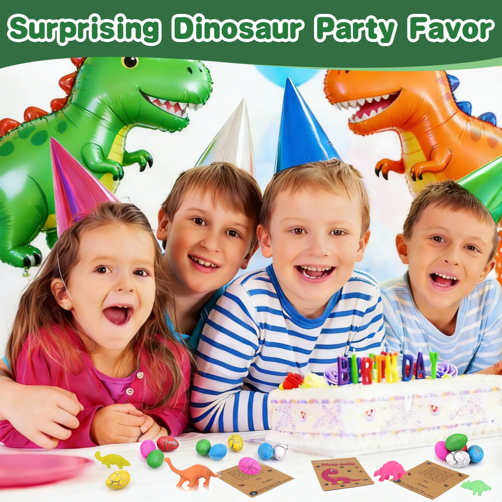 AugToy classroom valentines favors with cute dinosaur eggs and gifts.