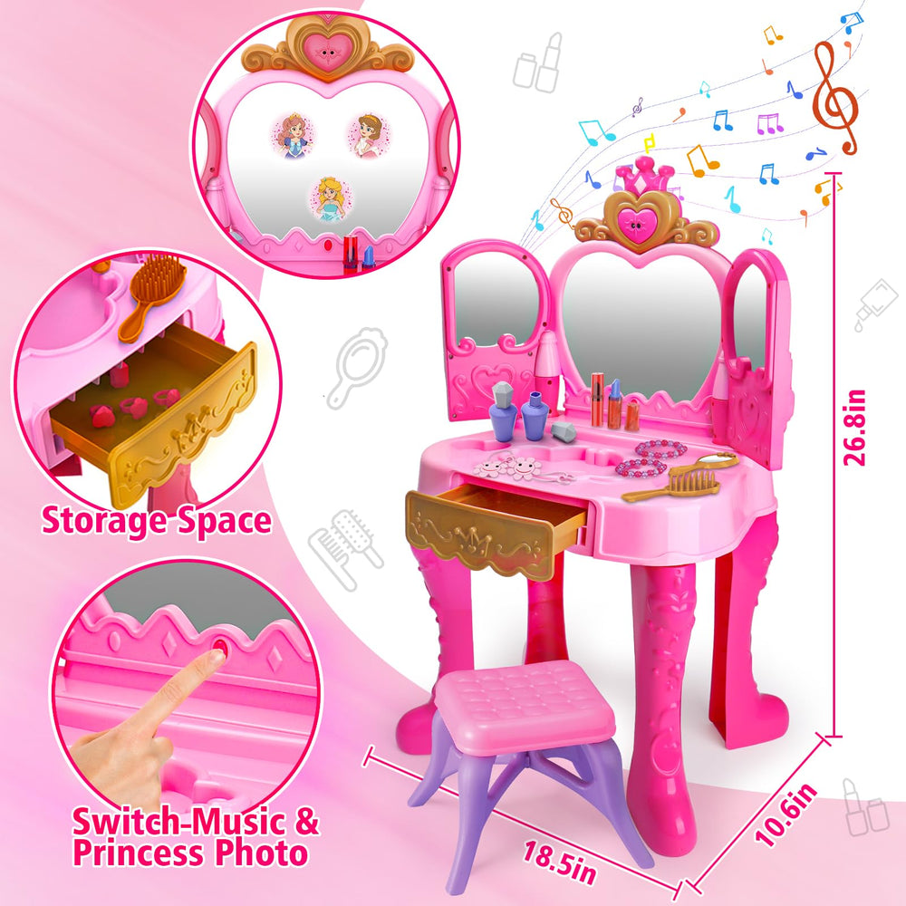 AugToy girls makeup accessories set supports creative role-playing.