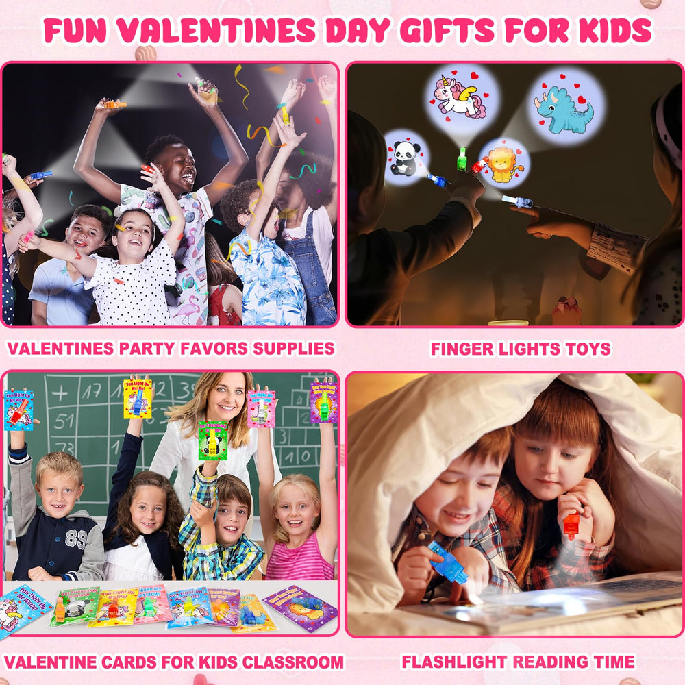 AugToy LED finger lights with the heart pattern perfect goody bags.