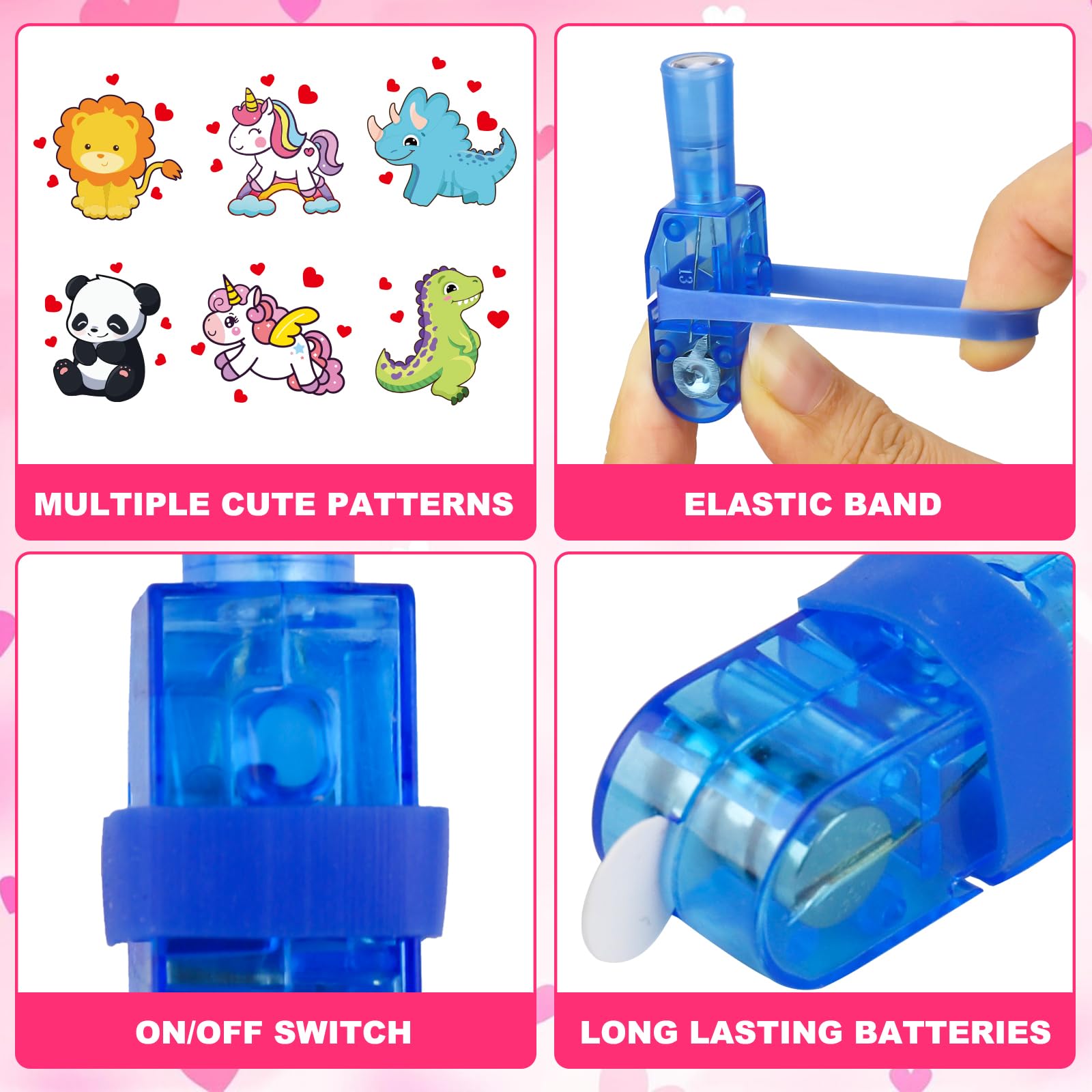 AugToy LED finger lights with the star pattern to set a festive mood.
