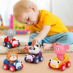 AugToy press-go car travel-friendly design for easy surface play on trips.