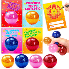 AugToy valentines stress ball close-up for classroom gift exchanges