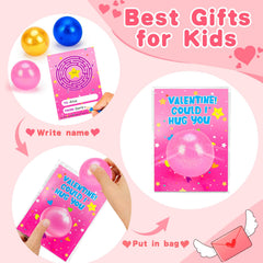 AugToy colorful fidget balls in clear bags ready for DIY Valentine
