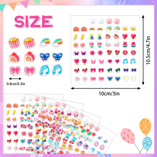 AUGSUN 3D bows sticker earrings add chic accents to any outfit