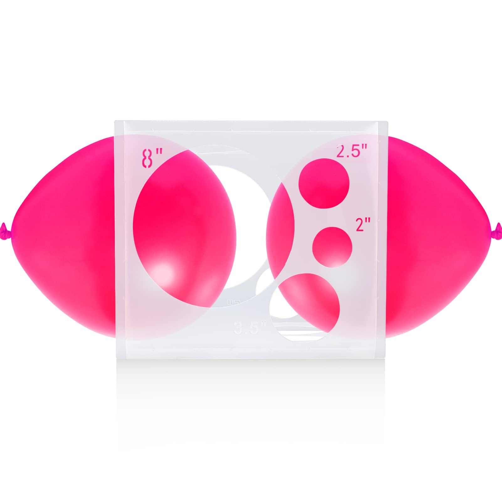 Auihiay 18-holes balloon sizer box with size grid for uniform balloons.