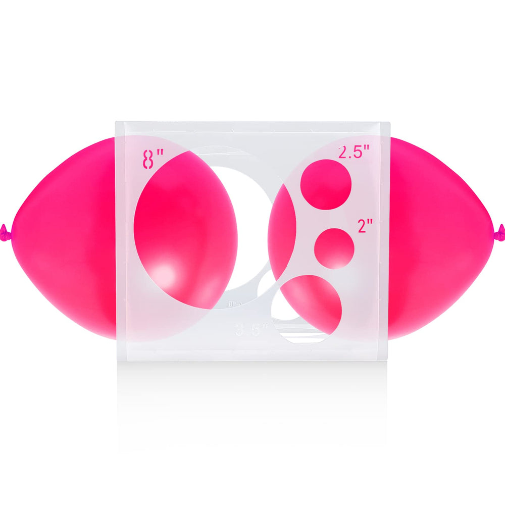 Auihiay 18-holes balloon sizer box with size grid for uniform balloons.