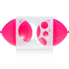 Auihiay 18-holes balloon sizer box with size grid for uniform balloons.