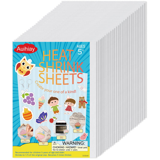 Auihiay 25pcs shrink plastic sheets for vibrant crafts