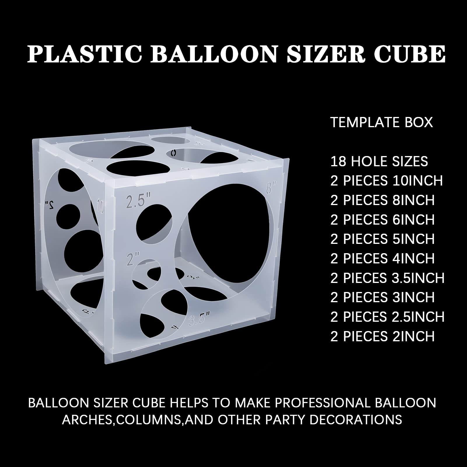 Auihiay collapsible balloon sizer box, easy storage after events.