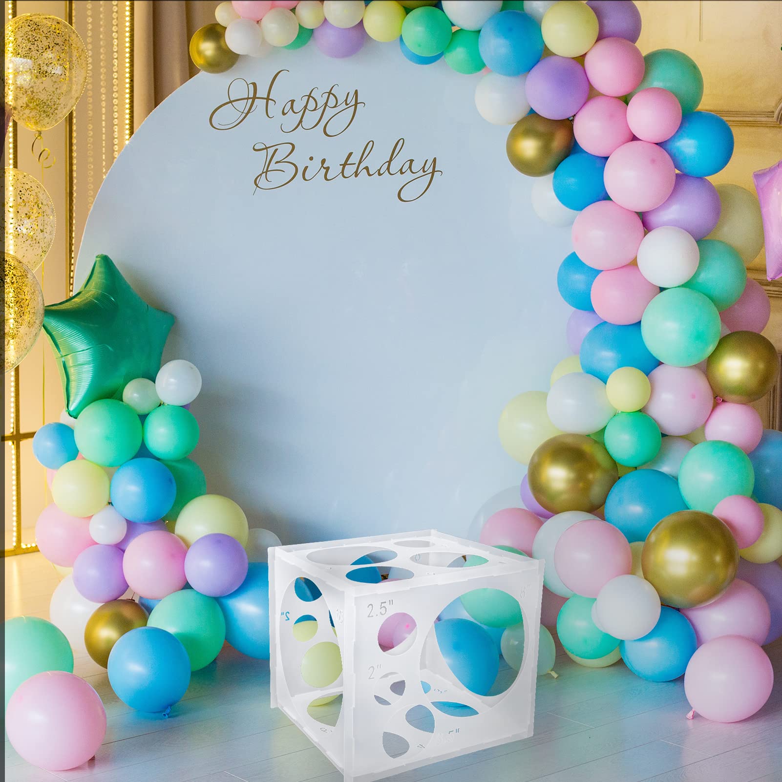 Auihiay sizer box made of durable plastic for long-lasting decor.