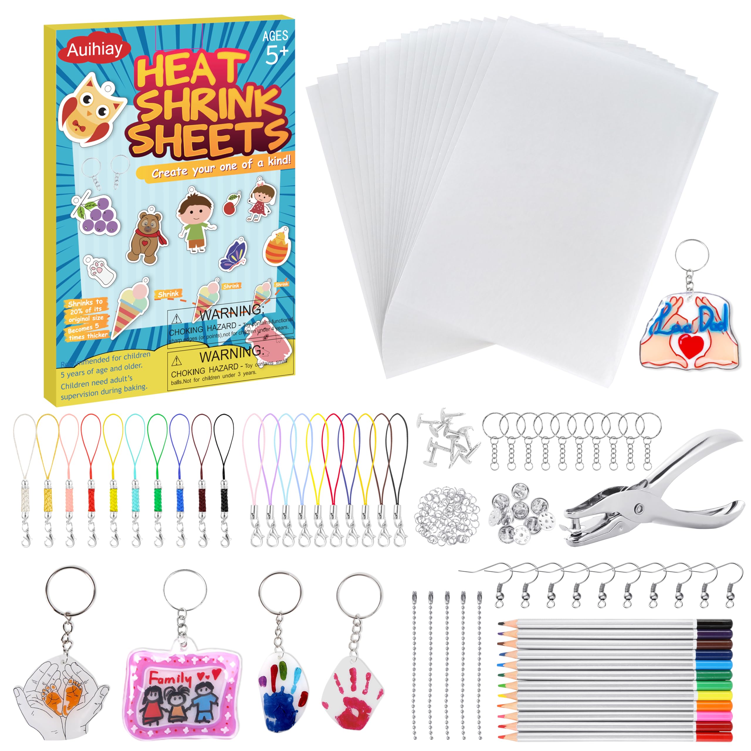 Auihiay shrink plastic kit blank sheets for personalized art.