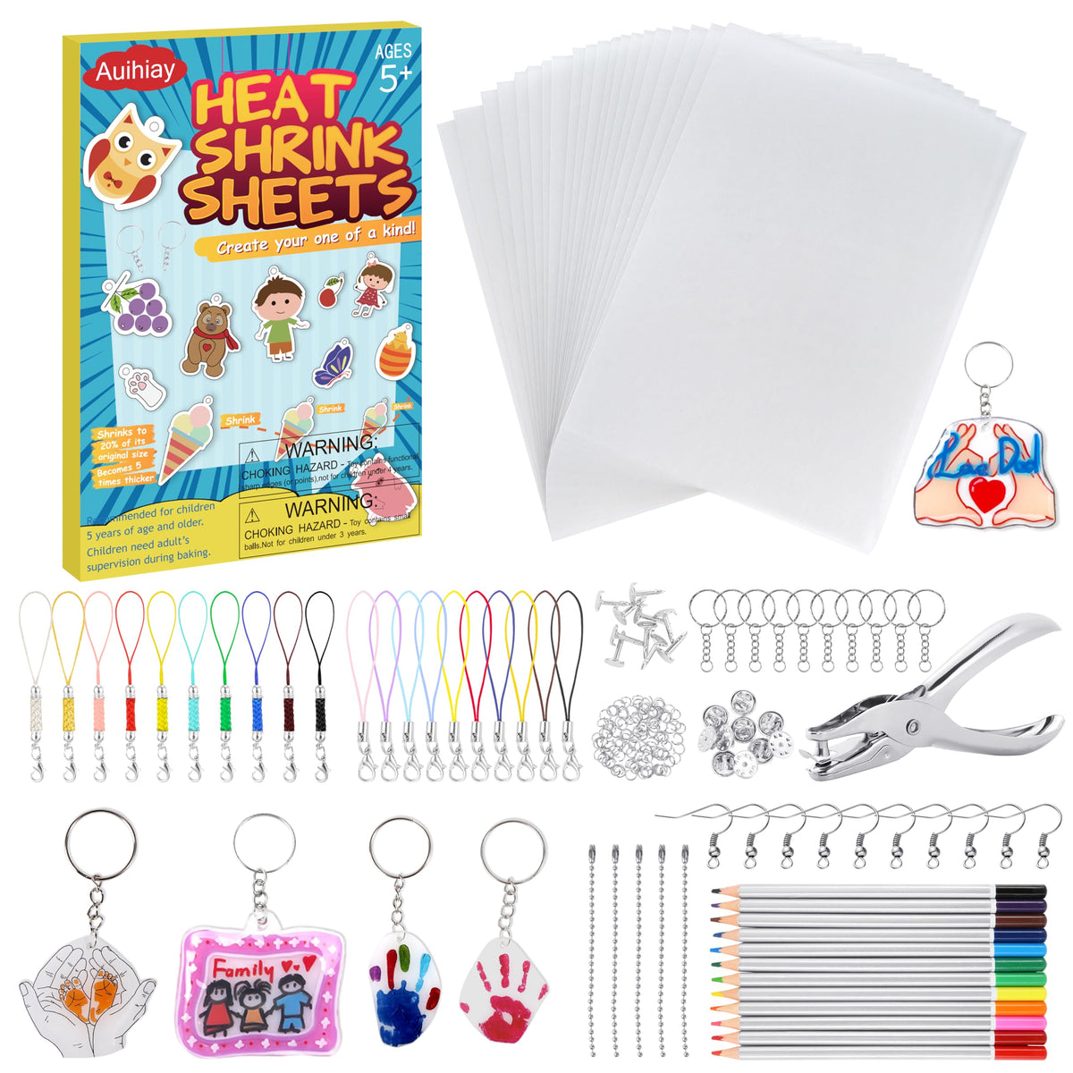 Auihiay shrink plastic kit blank sheets for personalized art.