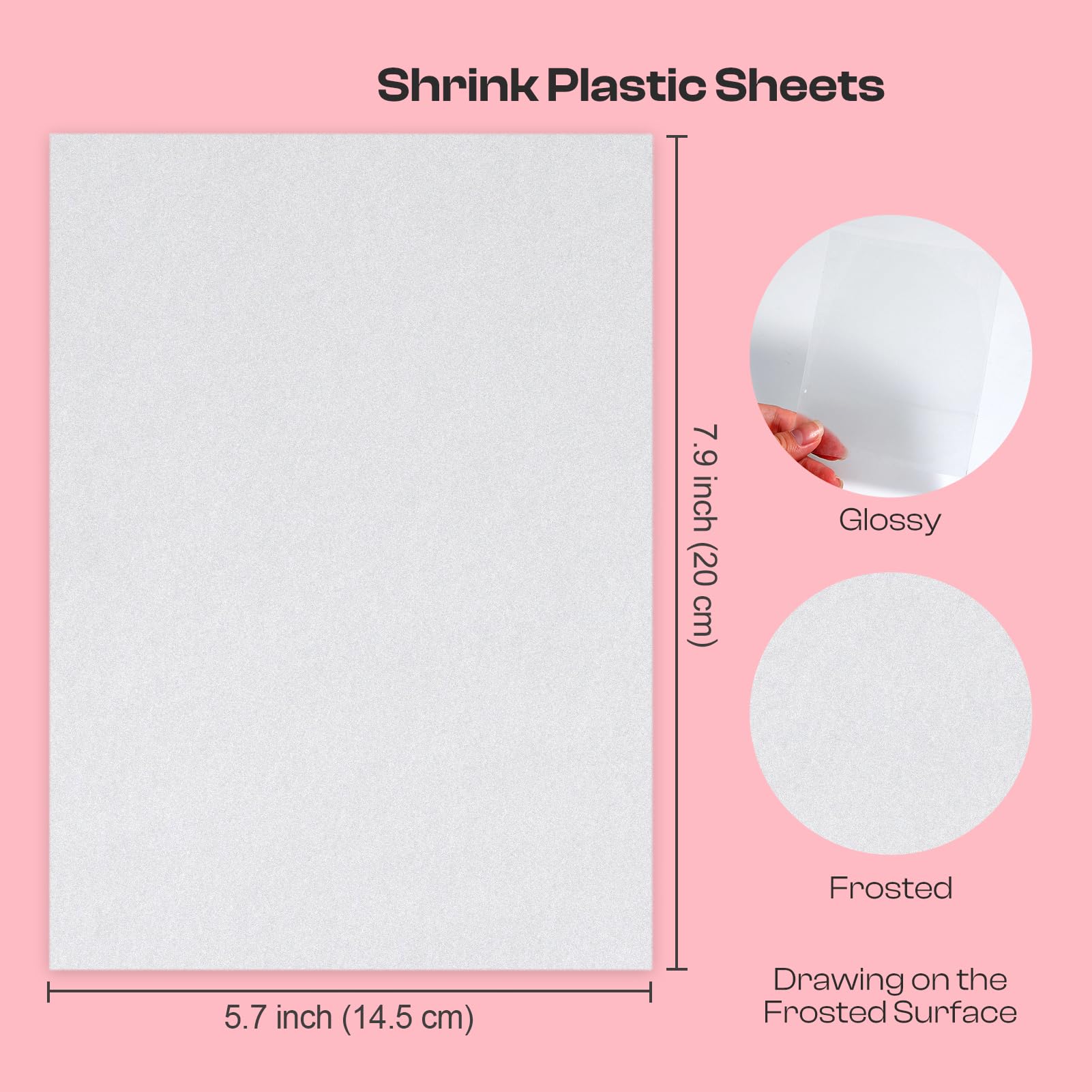 Auihiay shrink sheets frosted side for drawing