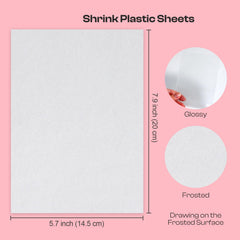 Auihiay shrink sheets frosted side for drawing