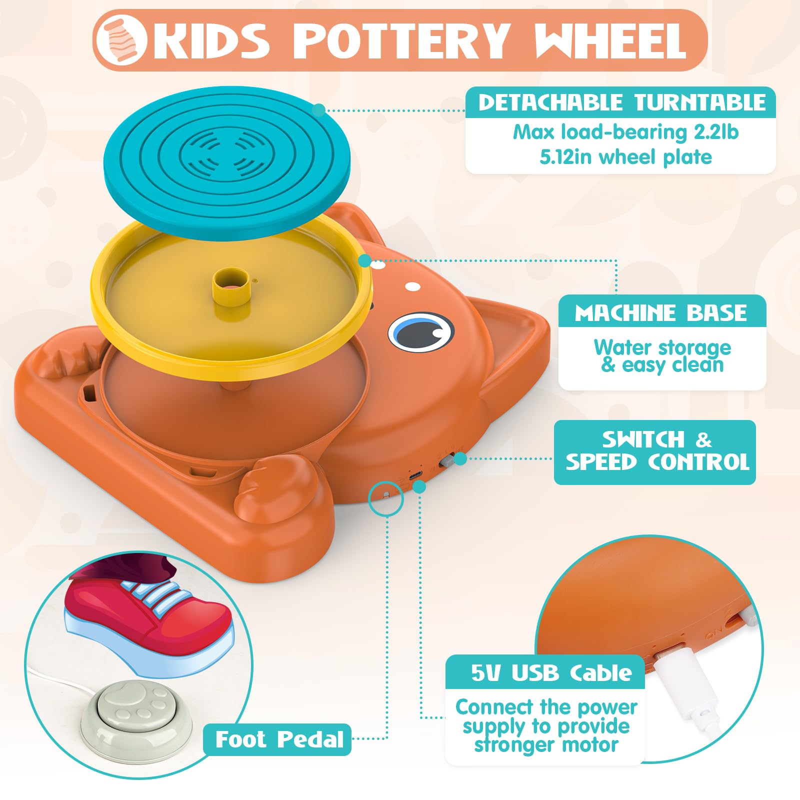 Aujazyble 12 color palette enables vibrant color experiments for kids