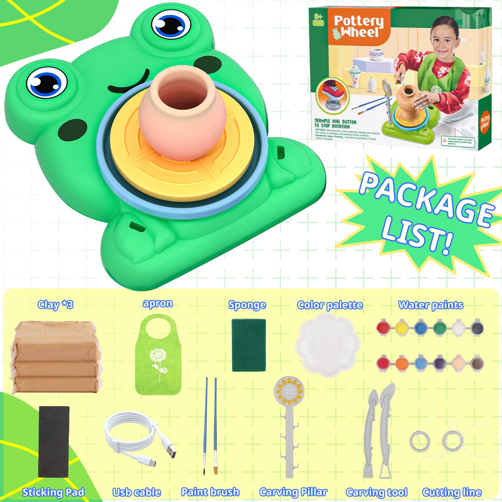 Aujazyble air-dry clay 3-pack laid out for colorful sculpting projects.