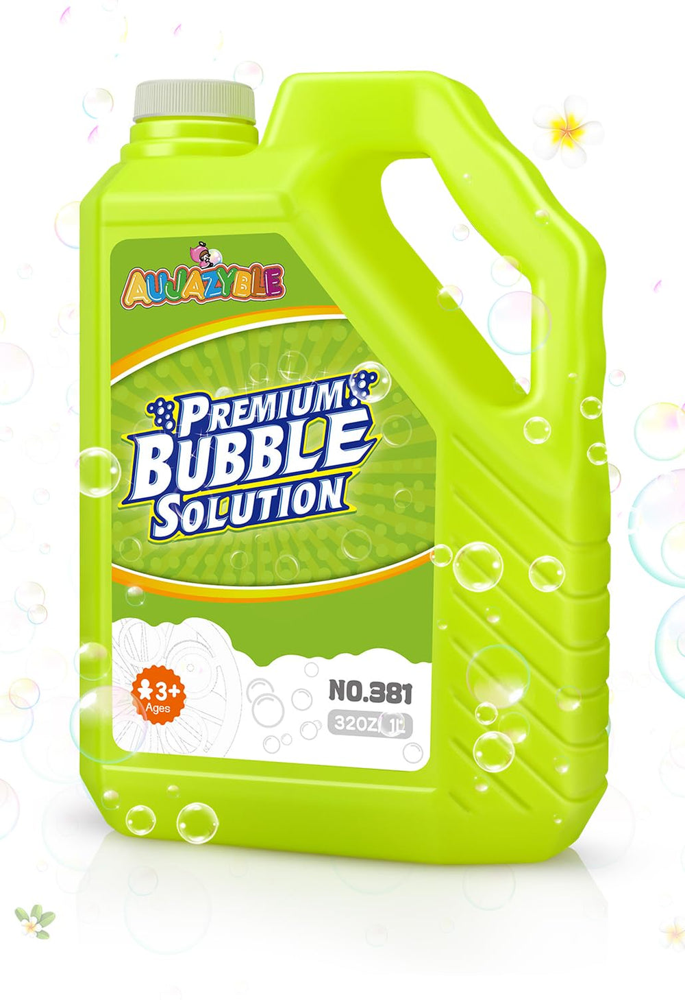 Aujazyble 32oz bubble refill bottle for quick, spill-free use.