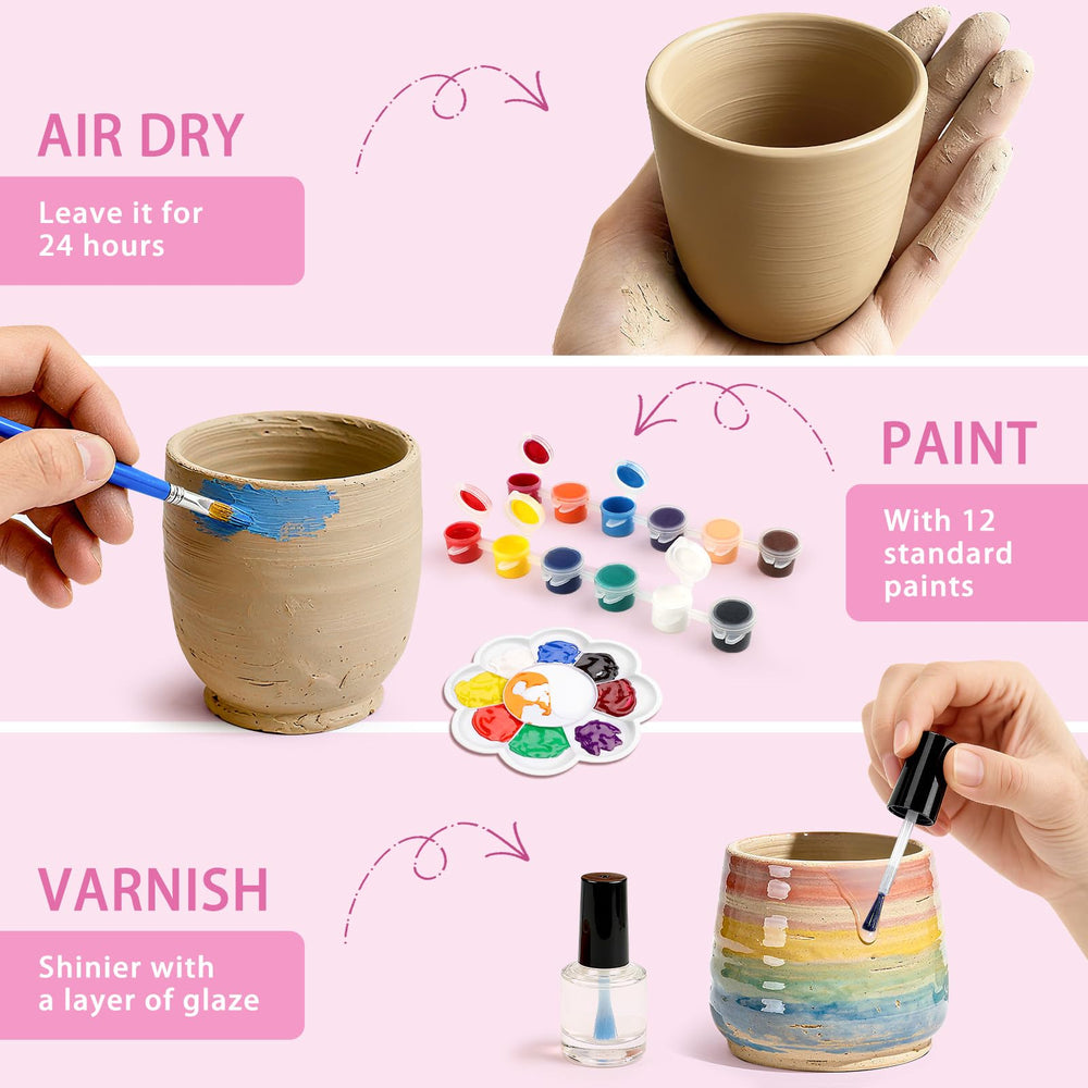 Aujazyble glaze and paints pair with wheel for vibrant, gallery-ready finishes.