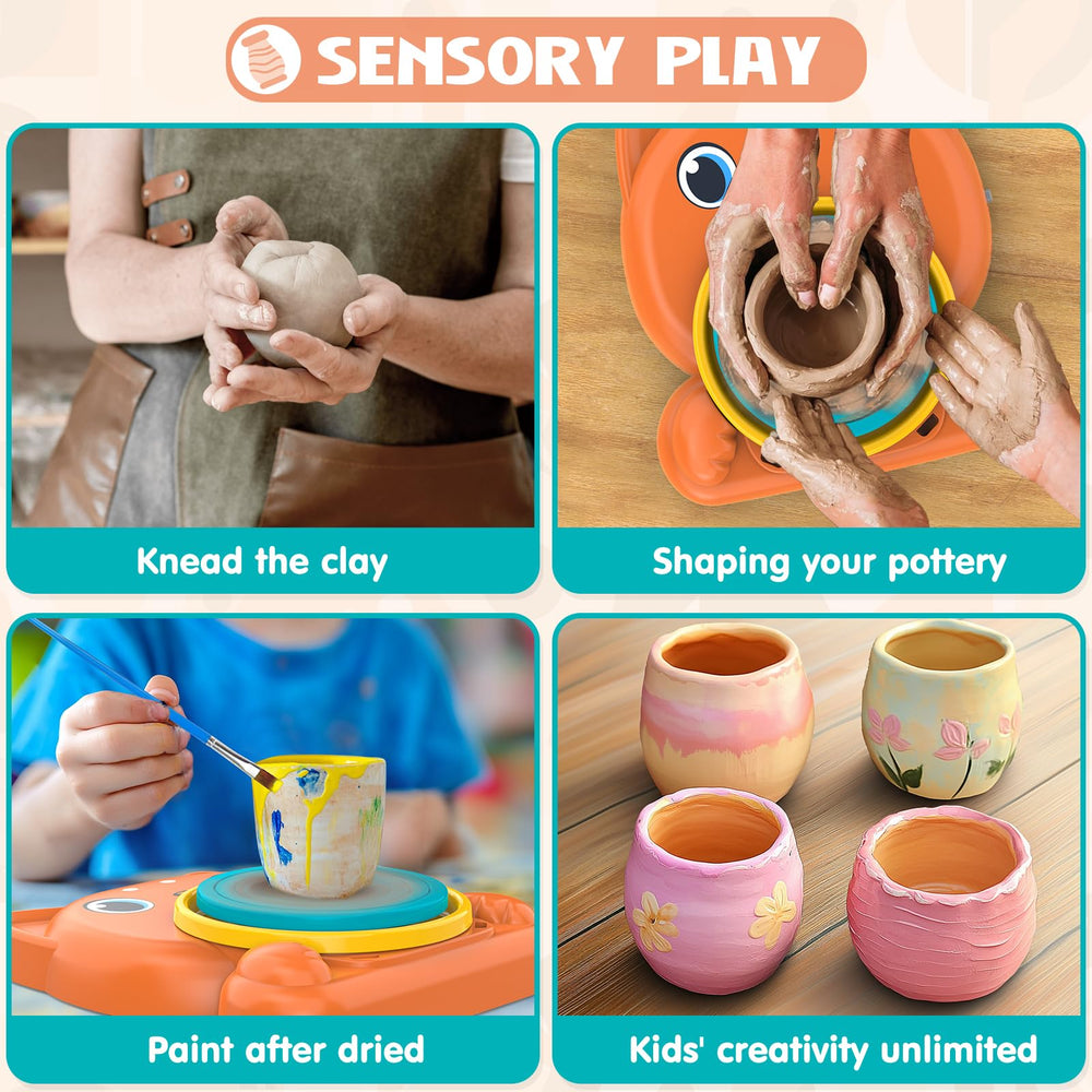 Aujazyble sculpting tools and apron keep art time tidy and fun