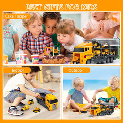 Aukdin cement mixer truck toy showcasing rotating drum for dynamic play sessions.