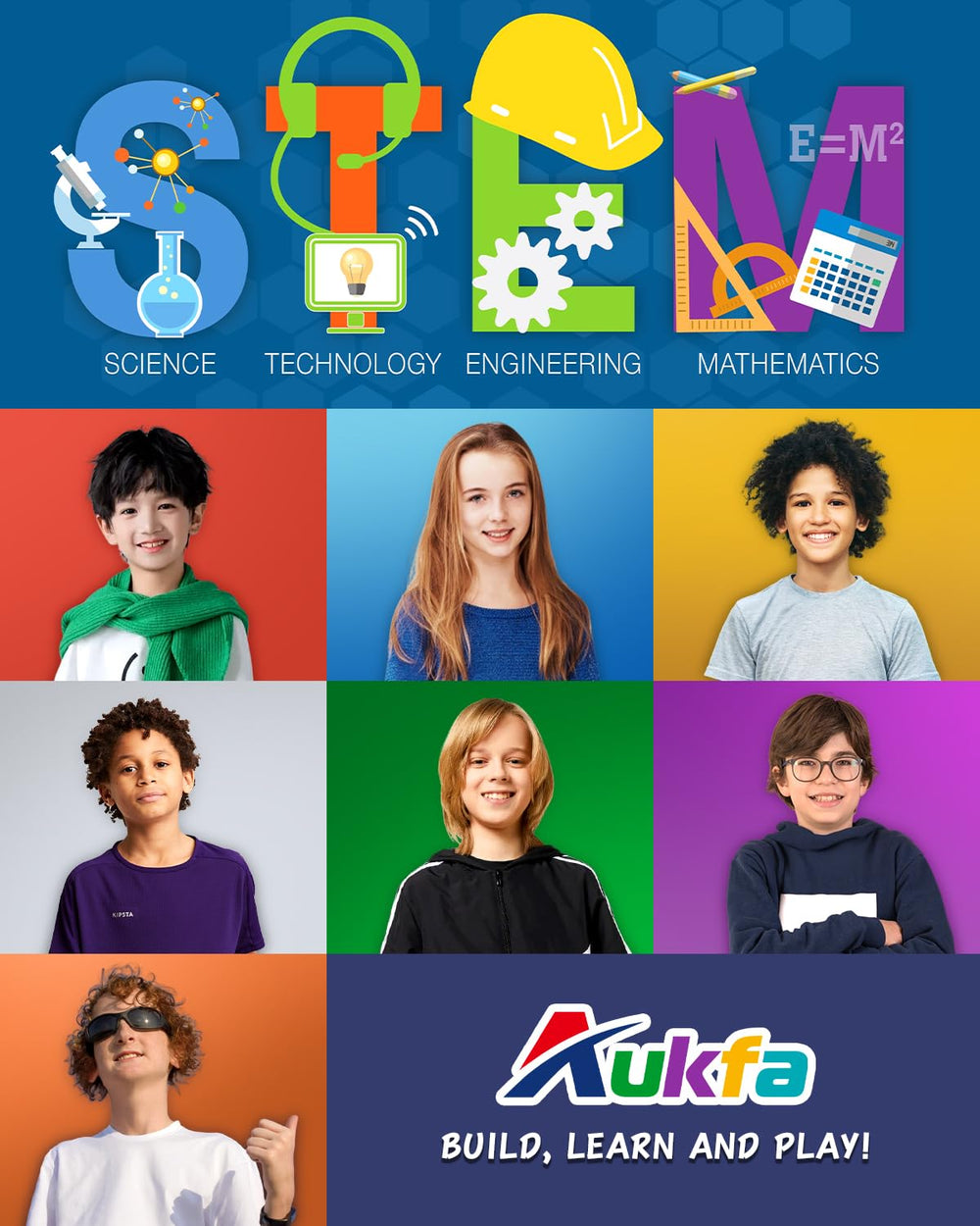 Aukfa classroom-ready STEM robot activity encourages collaborative learning.