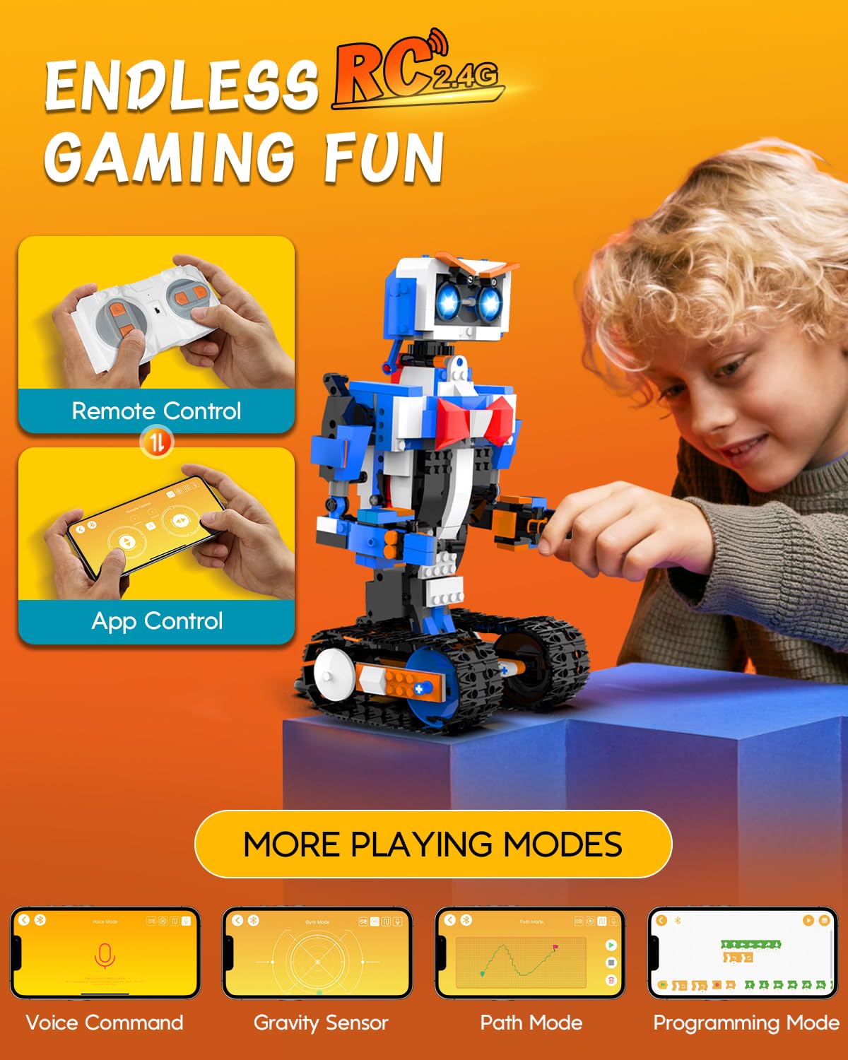 Aukfa robot powered by strong engines and grip tracks for versatile terrain.