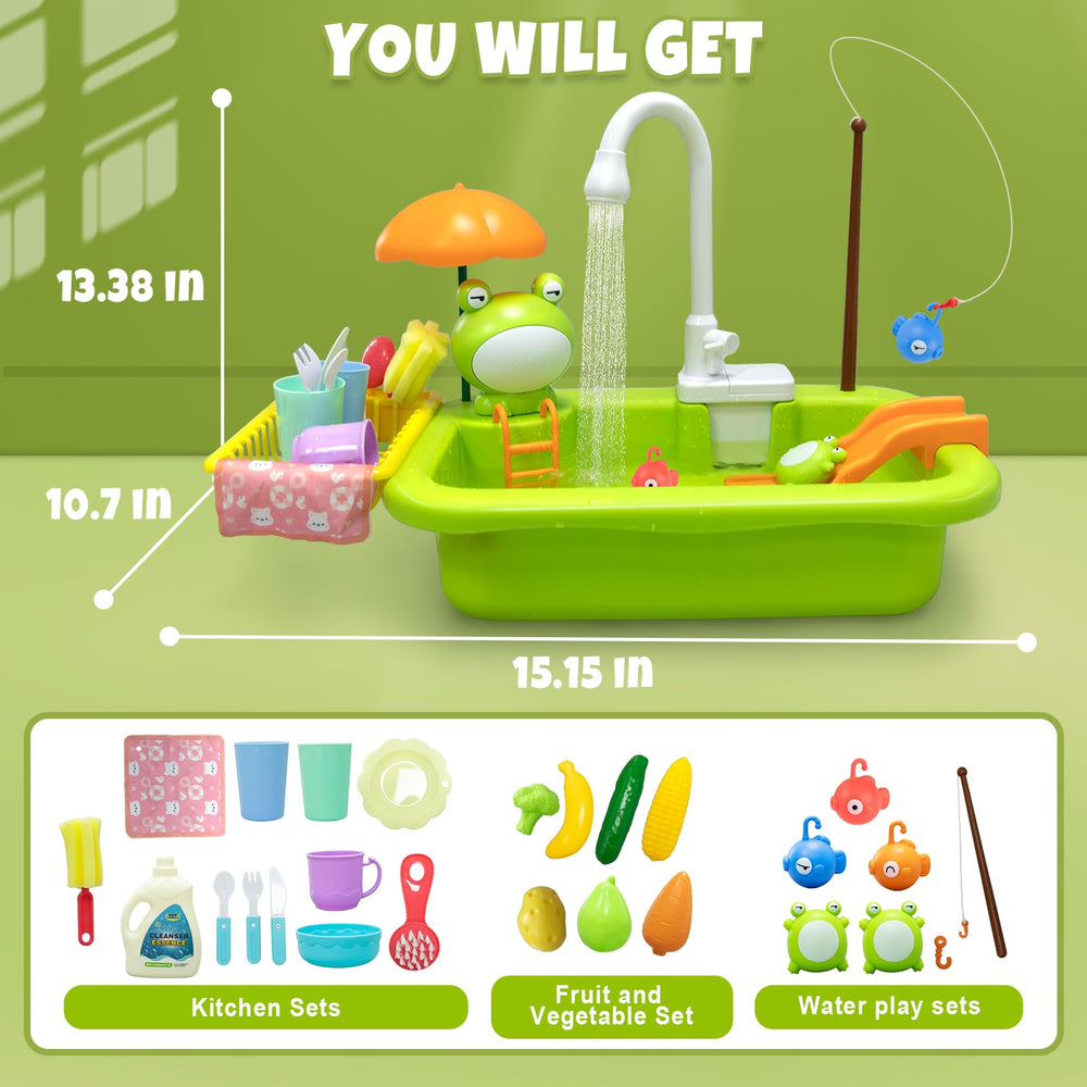 Aukful dress-up dishwasher toy promoting cooperative play and cleanup pretend tasks