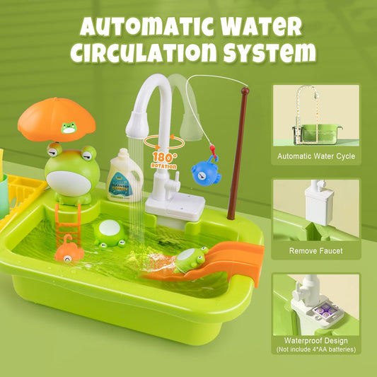 Aukful toddler sink toy accessories enabling diverse kitchen role-play scenarios