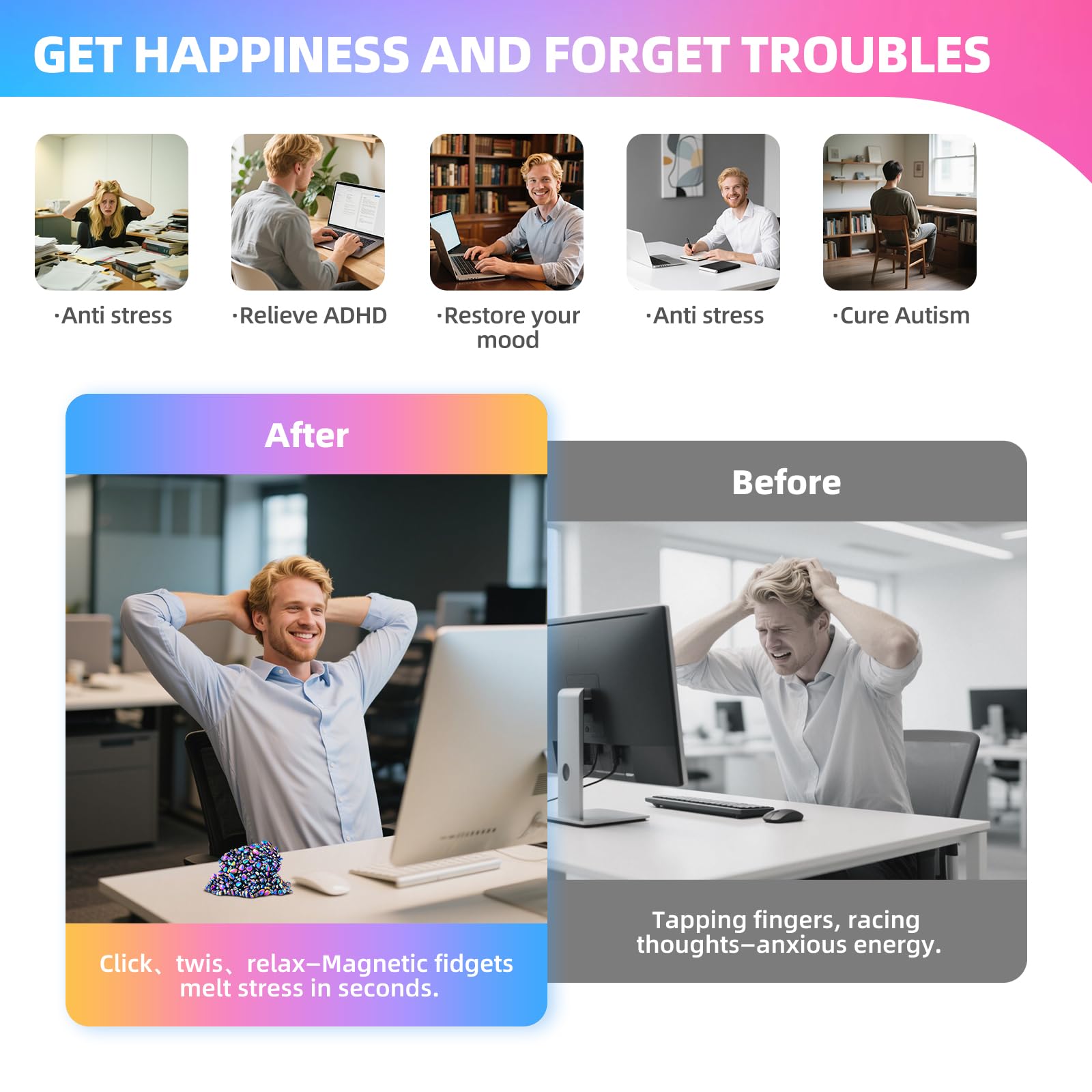 Aukit desk companion provides discreet, engaging play during meetings.