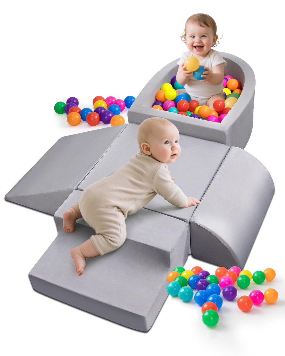 Auksay baby climbing blocks with versatile assembly options support early motor skills.