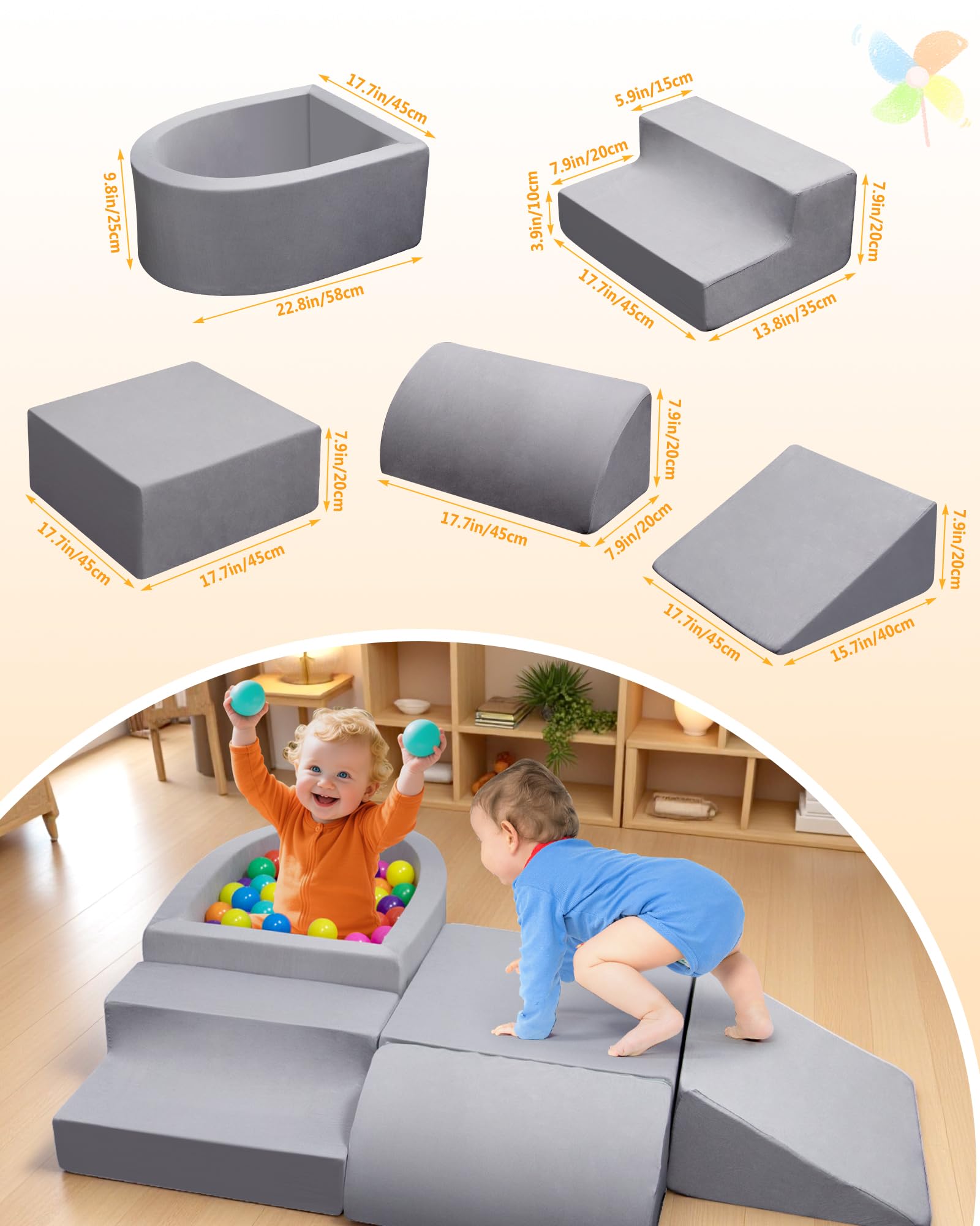 Auksay soft fabric cover highlights gentle touch during play.