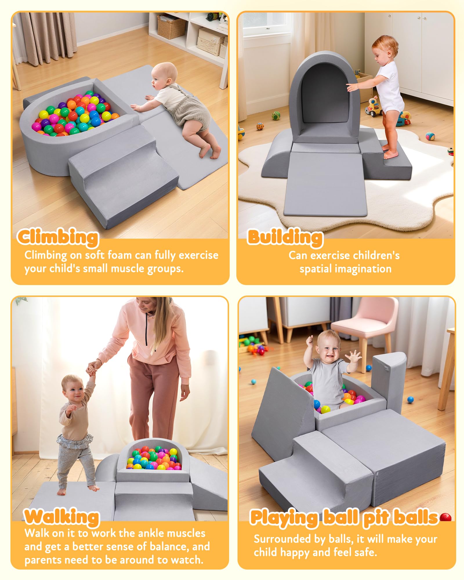 Auksay ball pit not included in package, compatible with our ball sets.