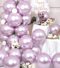 AULE glossy lavender balloons ideal for gender reveal decor