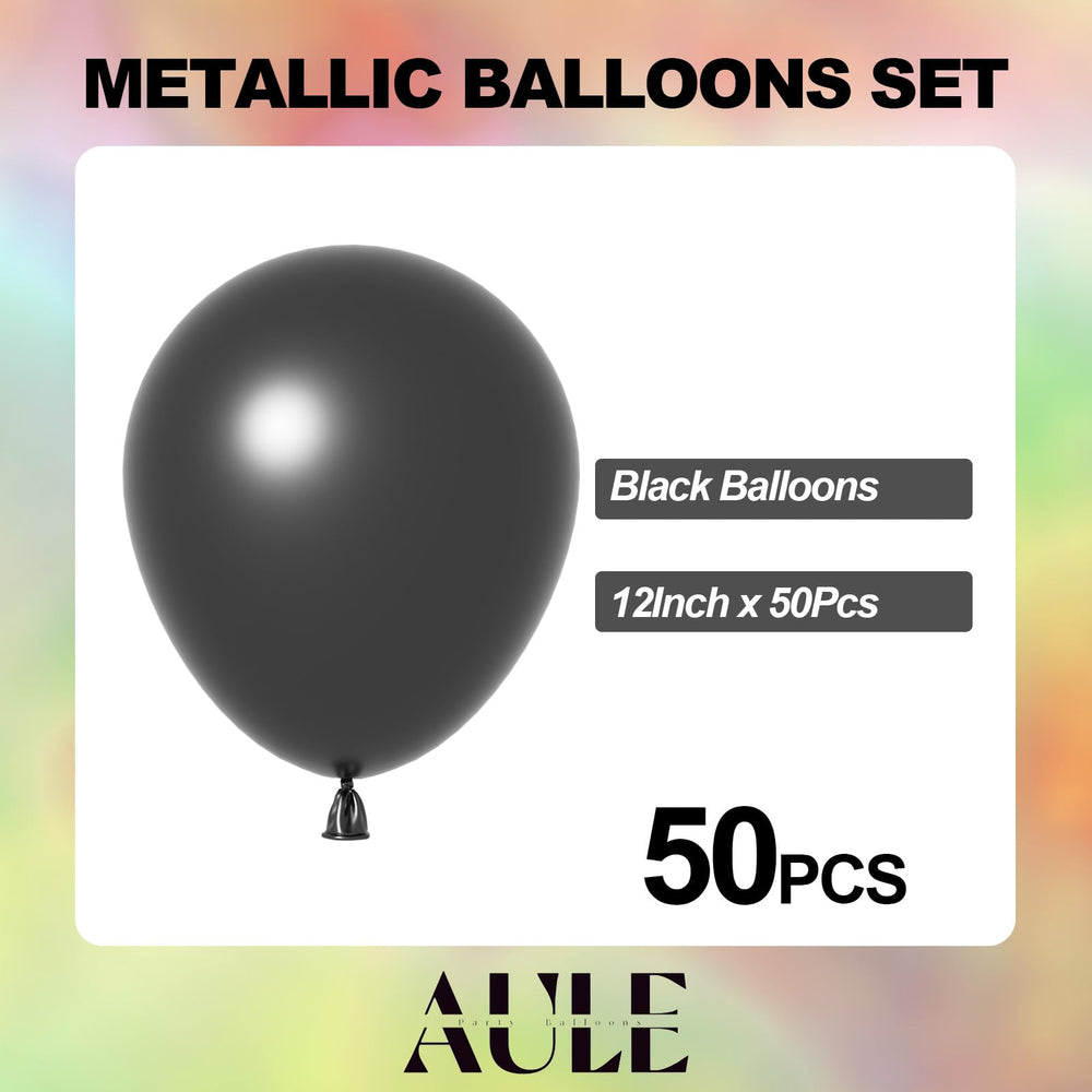 AULE space-gray metallic finish balloons ideal for modern event decor