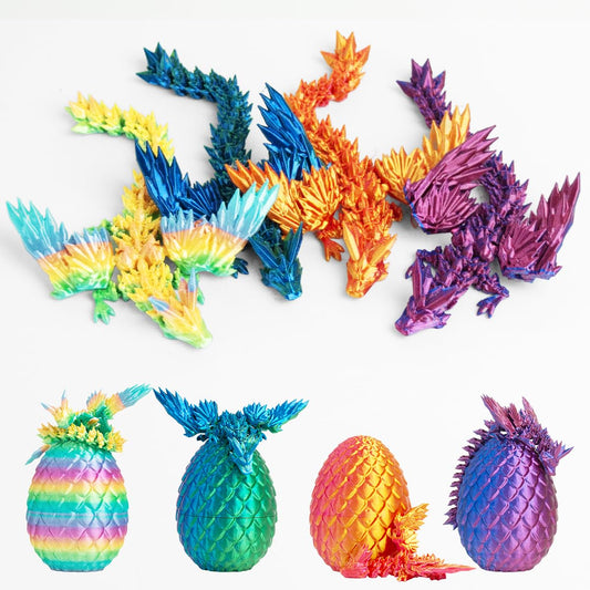 AUMEILLER dragon egg collection four-pack displayed as playful desk decor.