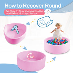 Aunekiv ball pit suitable for toddlers 12 months and up, safe indoor play.