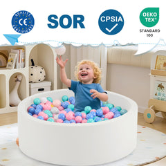 Aunekiv ball pit removable cover demonstrates easy-to-clean, kid-friendly maintenance.