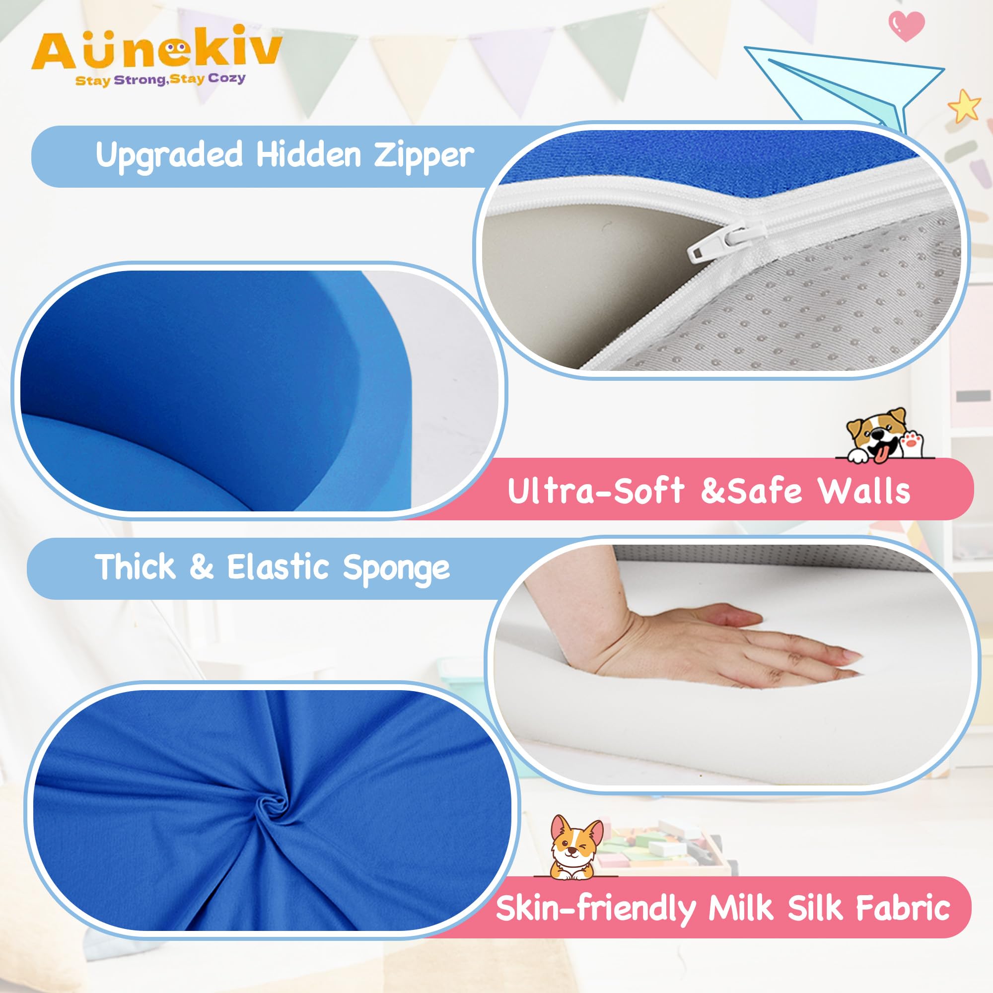 Aunekiv ball pit vacuum-sealed packaging ensuring safe, compact shipping.
