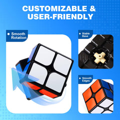AuntyFey 7Pack 3x3 speed cube offers smooth turning for confident solving.