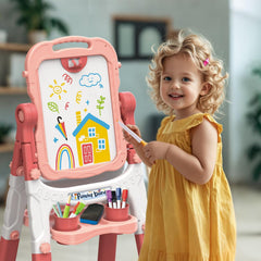 AuntyFey easel designed for indoor and outdoor use during play.