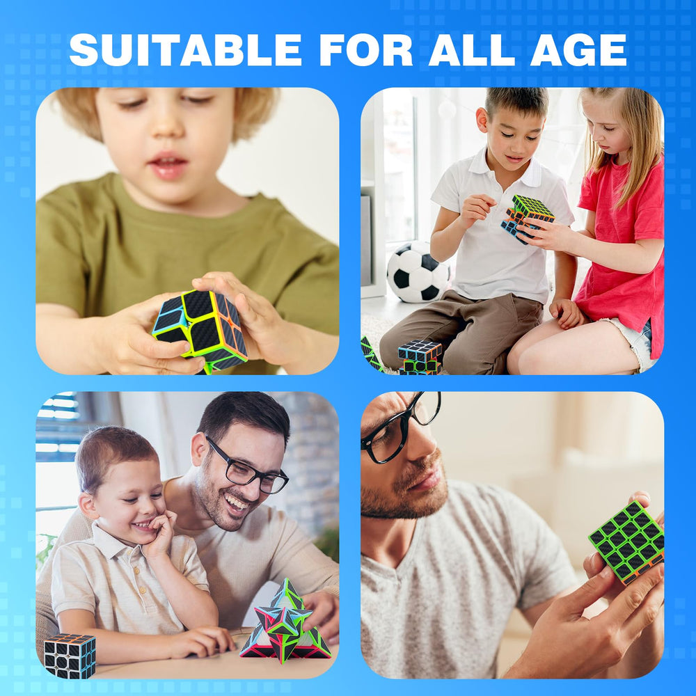 AuntyFey speed cube set instruction manual: clear solving steps.