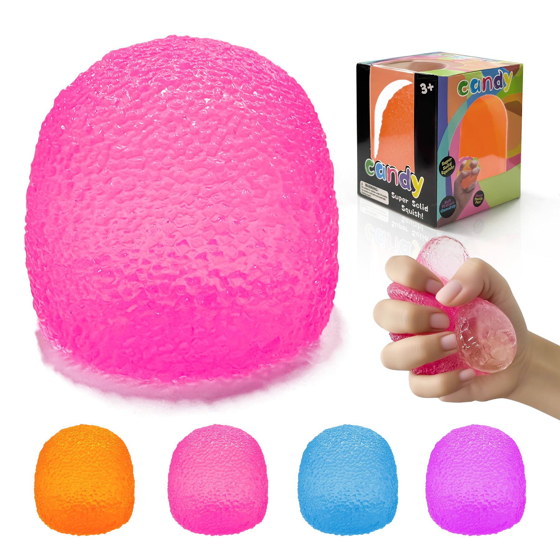 AuraGlaze squishy fidget toy pink, a satisfying tactile focal point for stress relief.