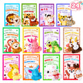 Aurdox 24-pack valentines with mini plush toys, ideal for inclusive classroom exchanges