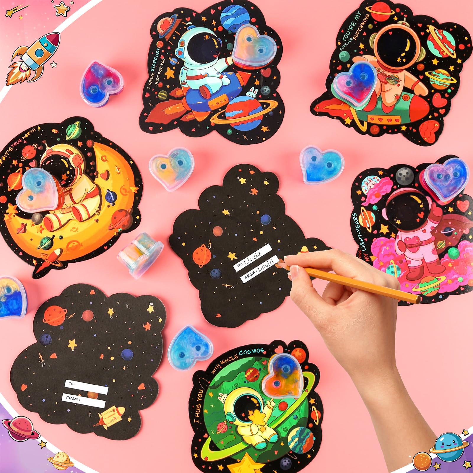 Aurdox sticky dots for quick, mess-free assembly with slime.