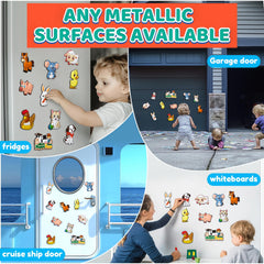 AUREDSHIP fridge magnet chicken: travel friendly farm toy for on the go