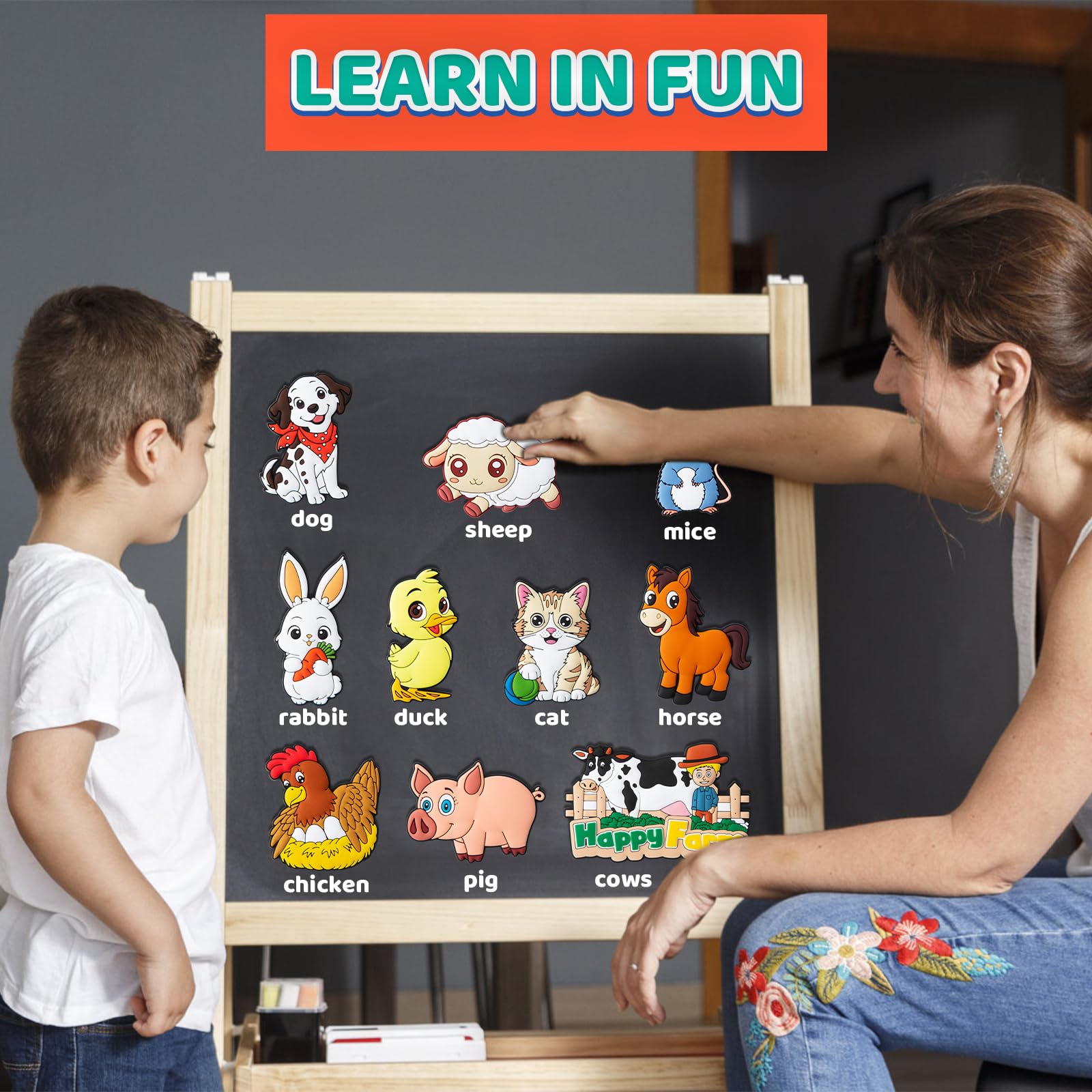 AUREDSHIP fridge magnet sheep: helps sorting and imaginative play