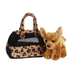 Aurora 8-Inch Chihuahua Fancy Pals purse opened; dog can come out.