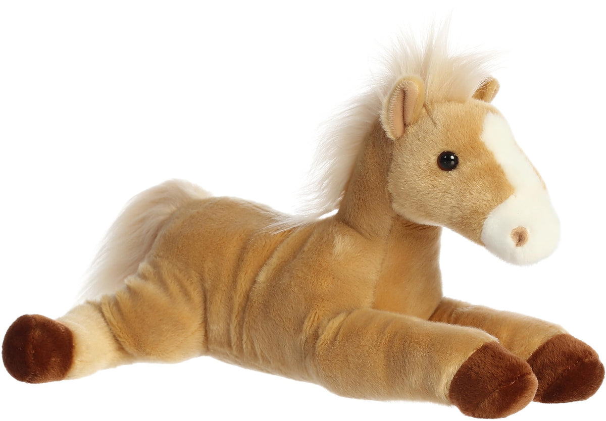 Aurora Adorable Flopsie Butterscotch stuffed horse - soft fur for gentle play.