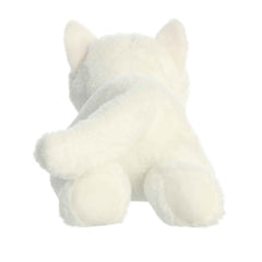 Aurora Precious White Kitty Flopsie resting pose demonstrates easy cuddling and friendly display.