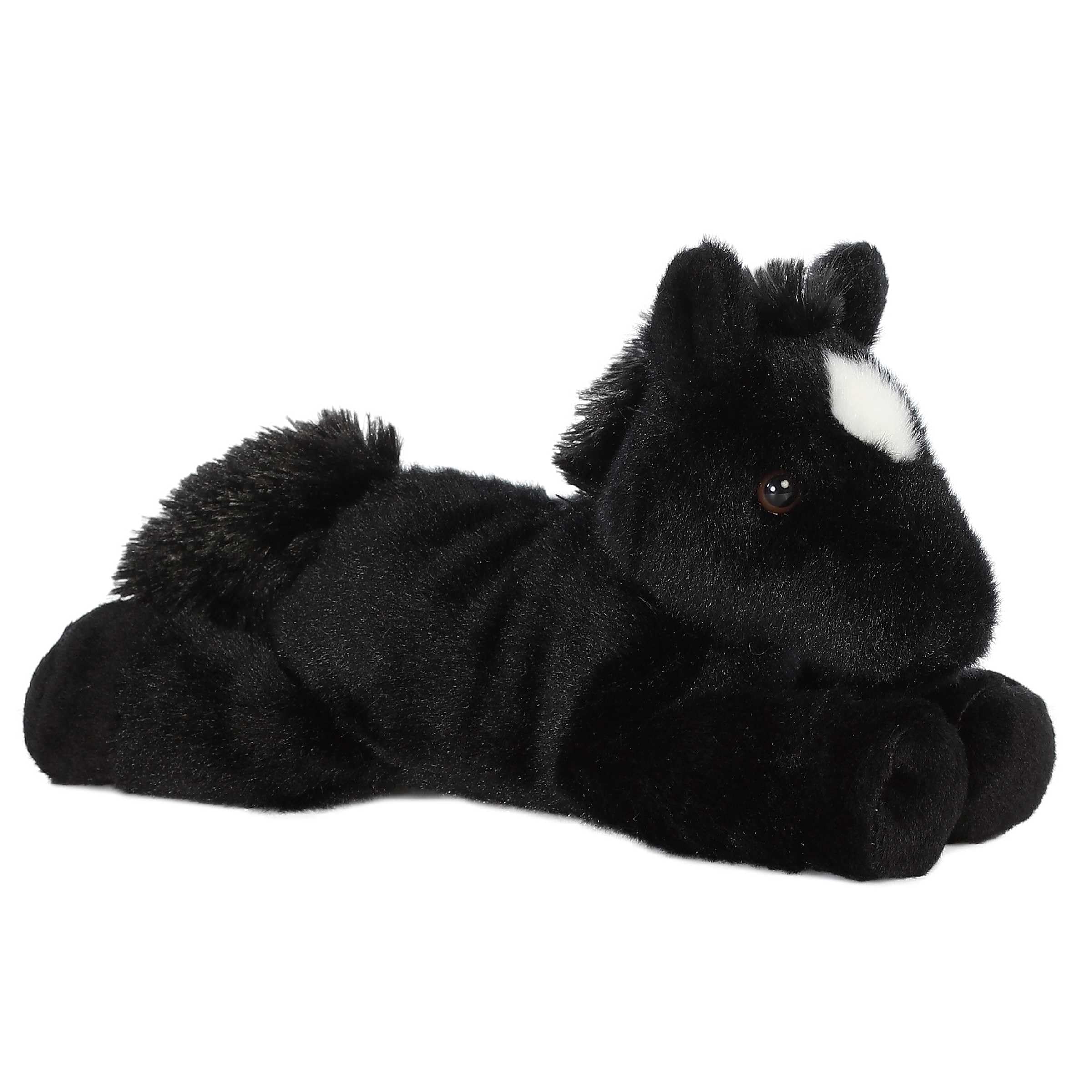 Aurora Beau mini Flopsie detail, white blaze close-up, durable plush for playful adventures.